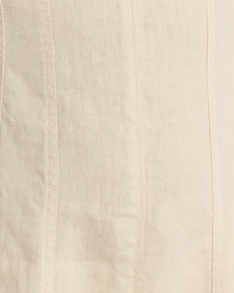 Daphne Linen Dress in NATURAL