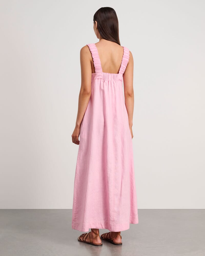 Kiki Elastic Strap Maxi Dress in DUSTY PINK