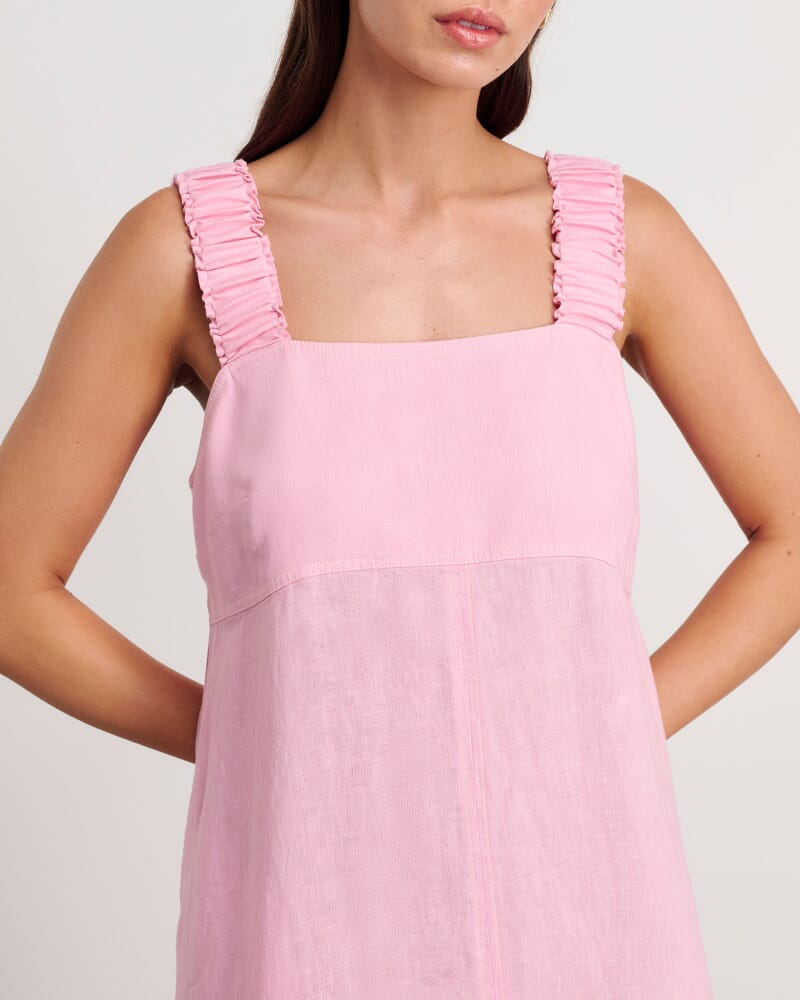 Kiki Elastic Strap Maxi Dress in DUSTY PINK