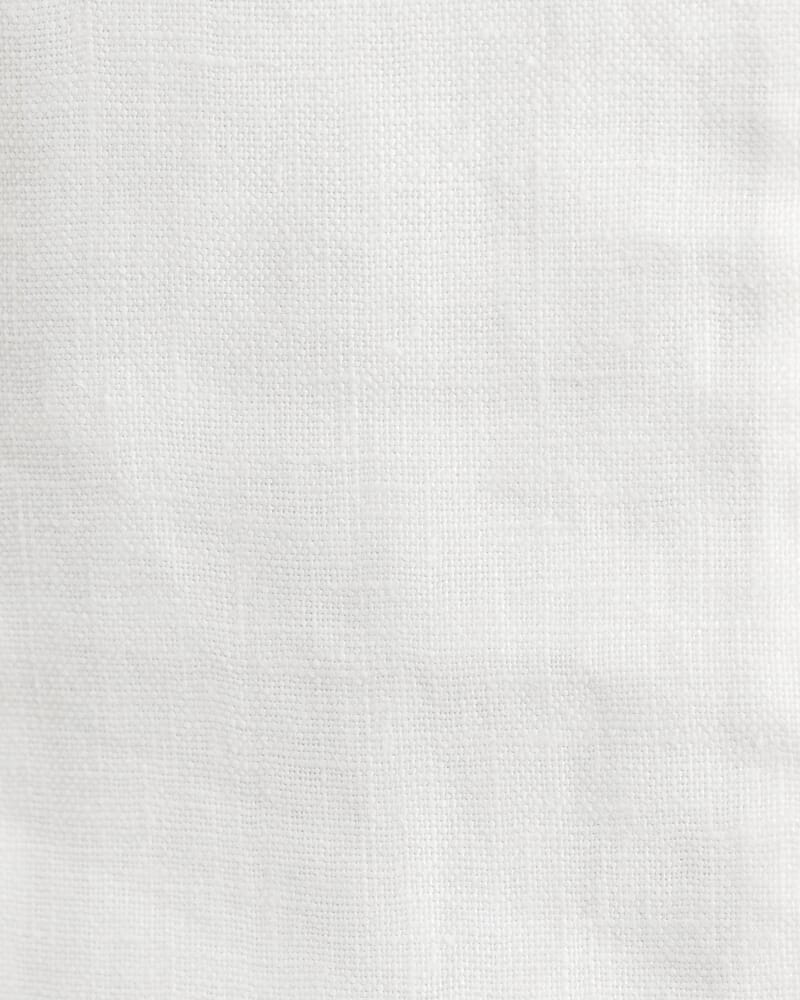 Sabine Linen Square Neck Bodice in WHITE