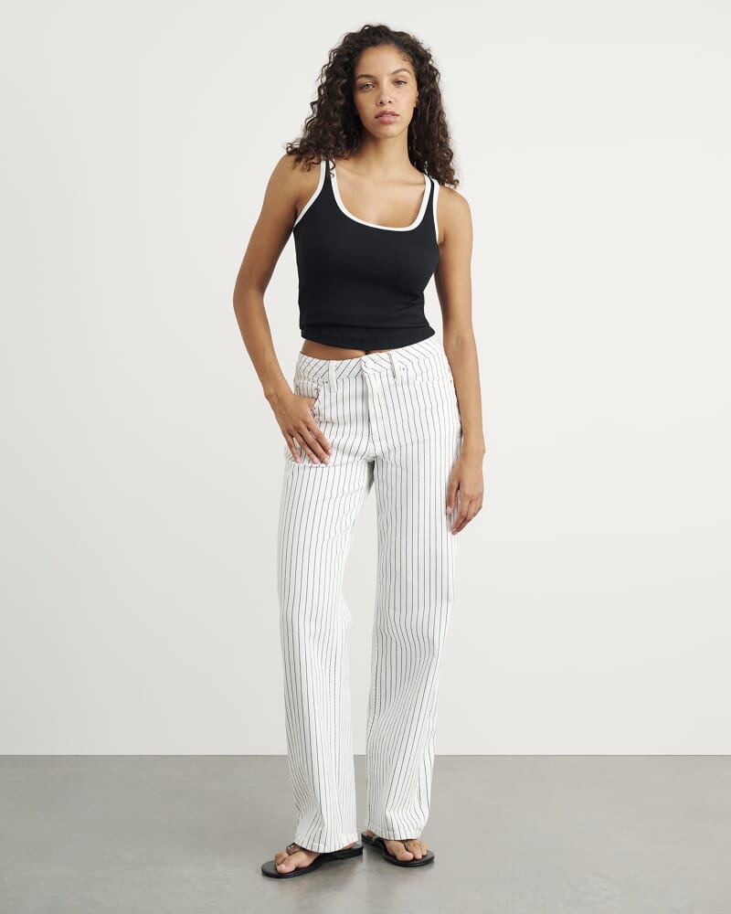 Stripe Billie Jean in WHITE/BLACK