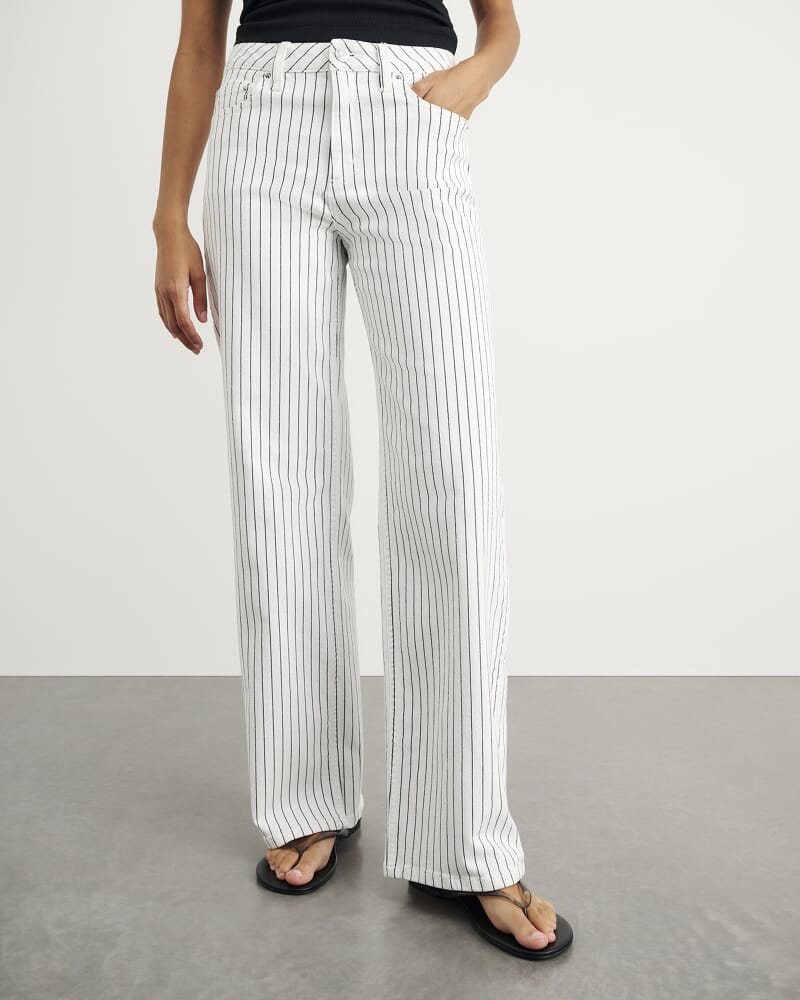 Stripe Billie Jean in WHITE/BLACK