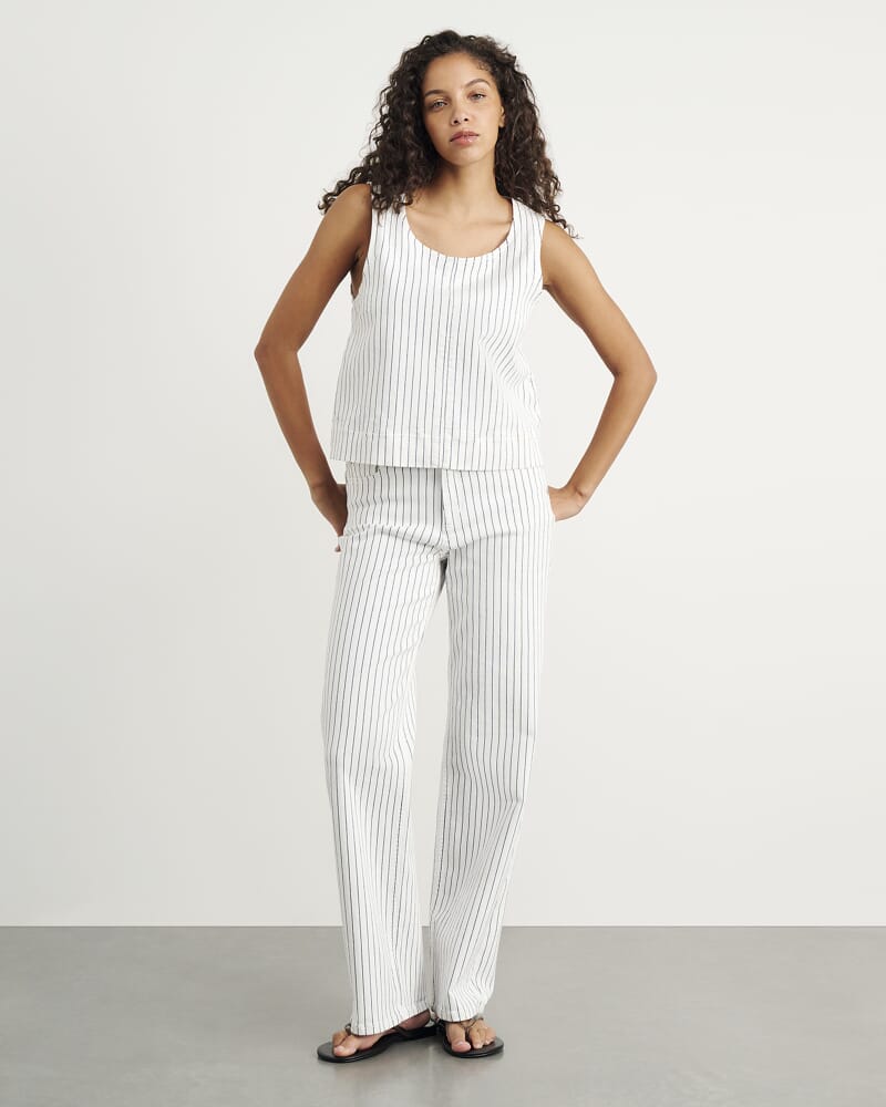 Stripe Billie Jean in WHITE/BLACK