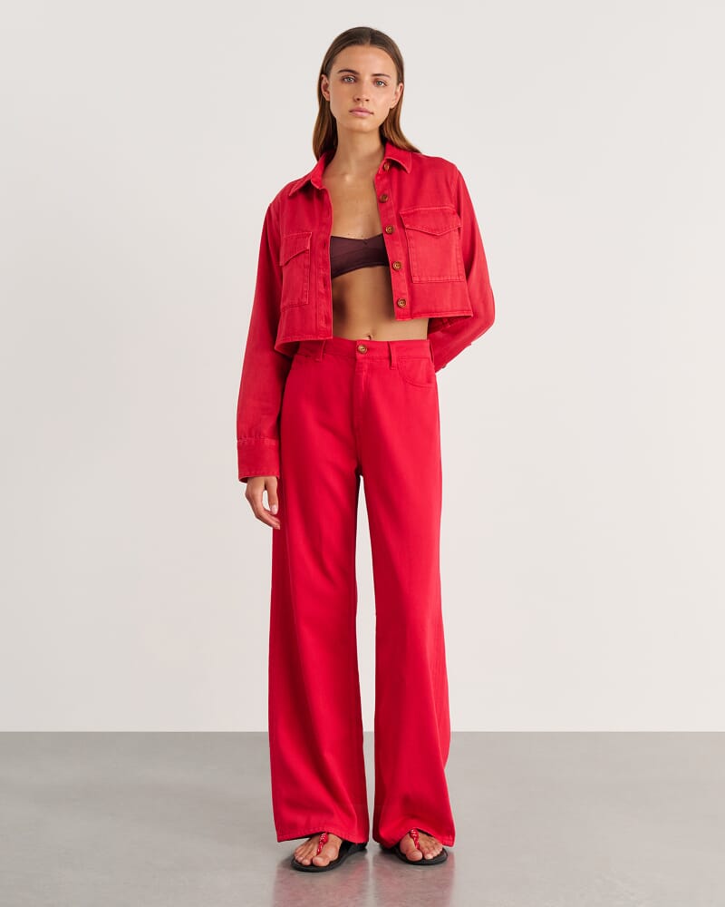 Nfw Garment Dye Jean in RED