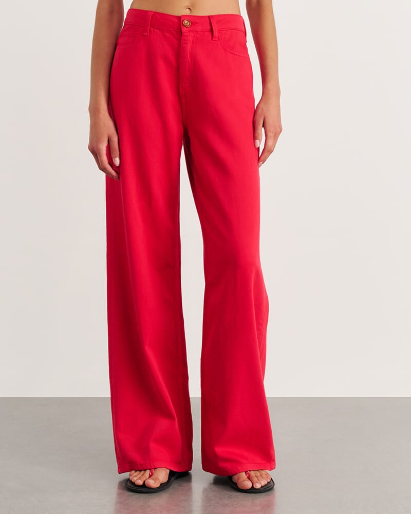 Nfw Garment Dye Jean in RED