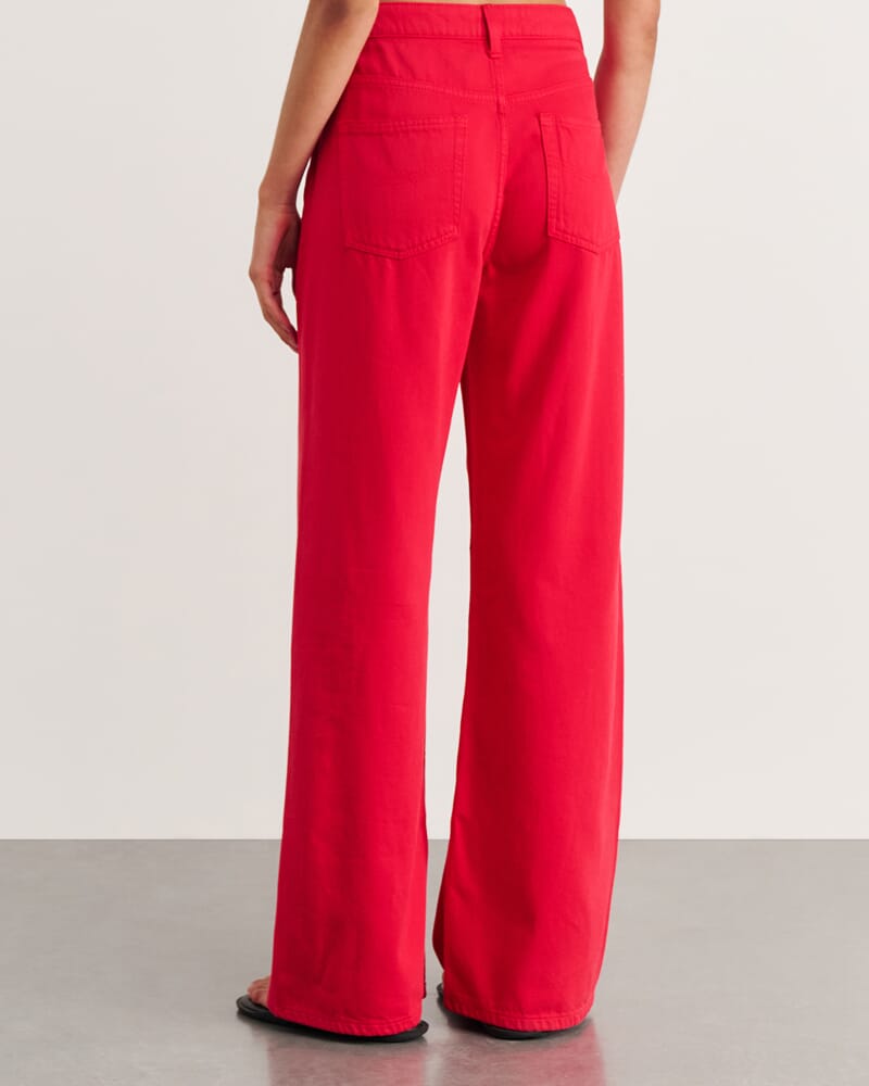 Nfw Garment Dye Jean in RED