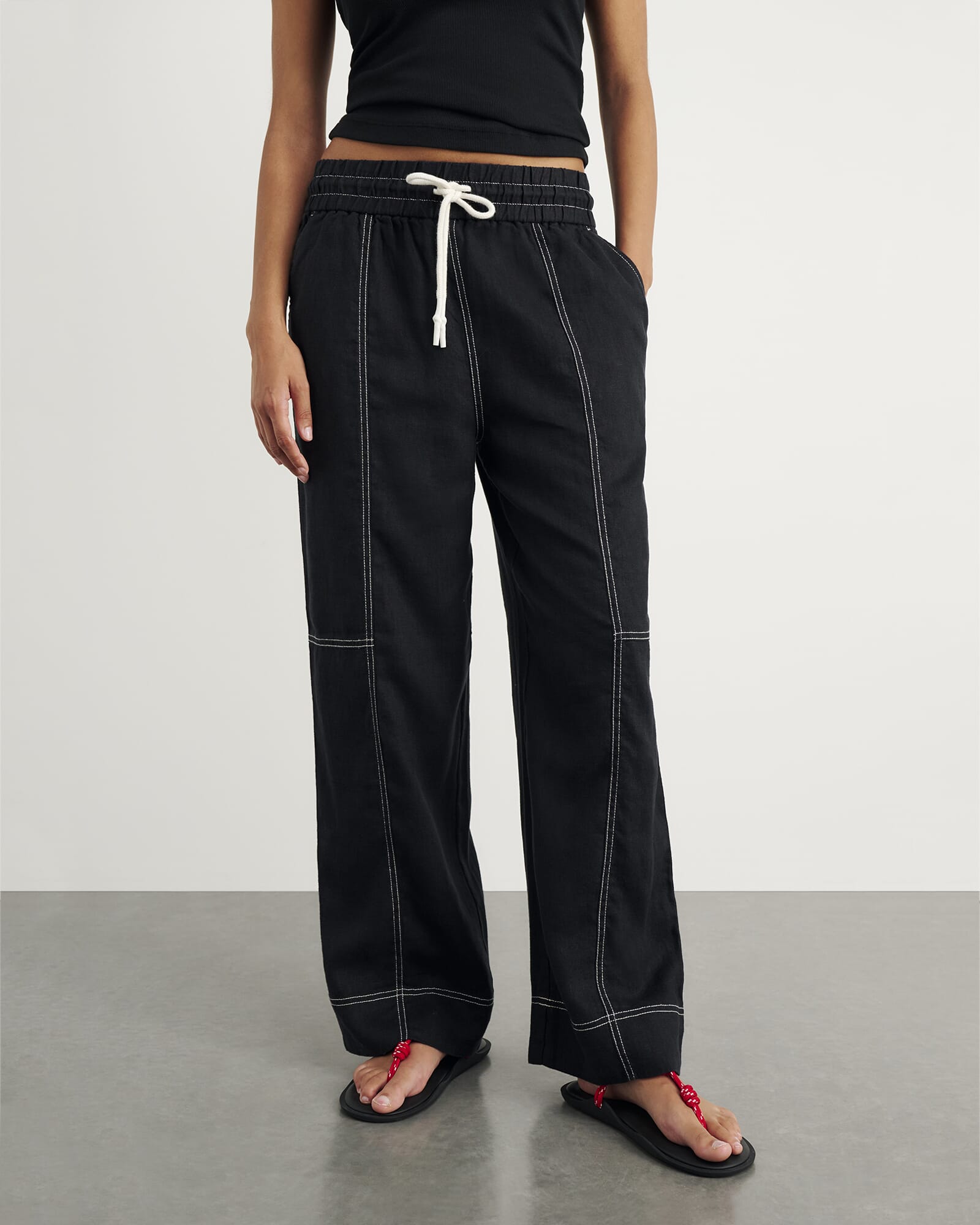 Sabine Linen Relaxed Leg Pant