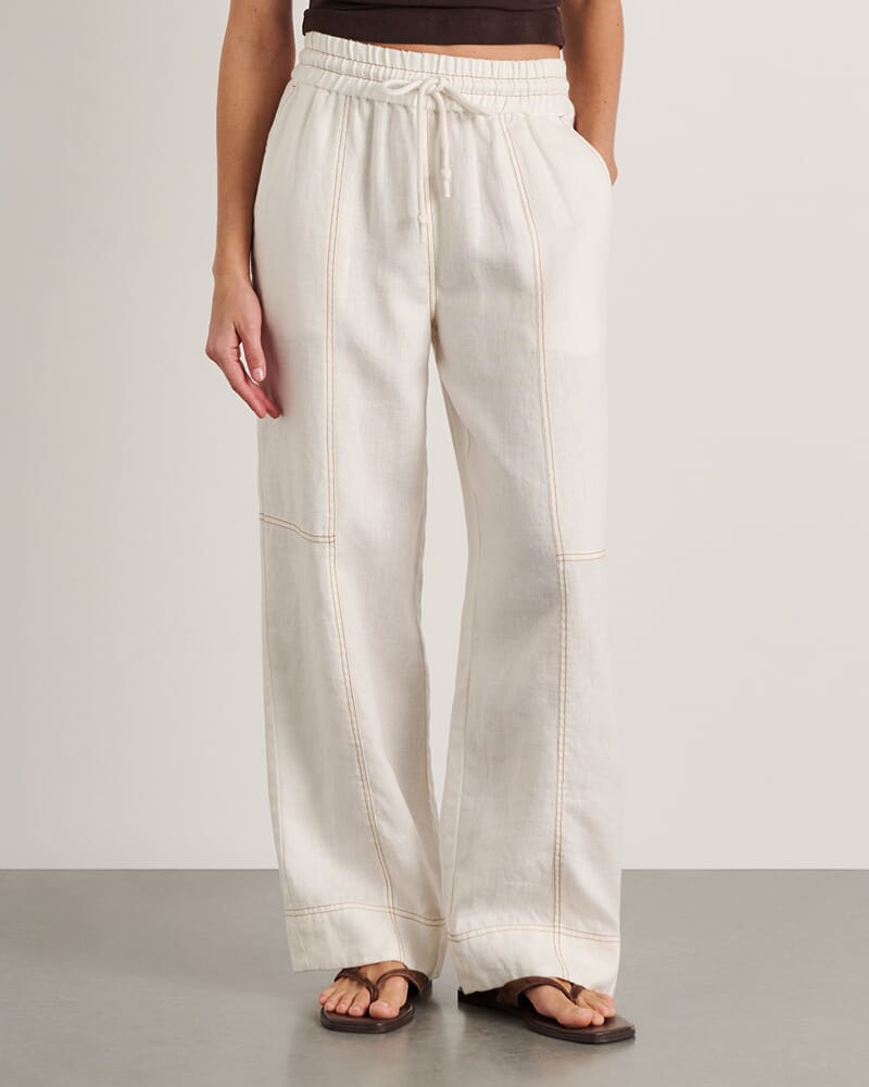Gigi Relaxed Pant in WHITE