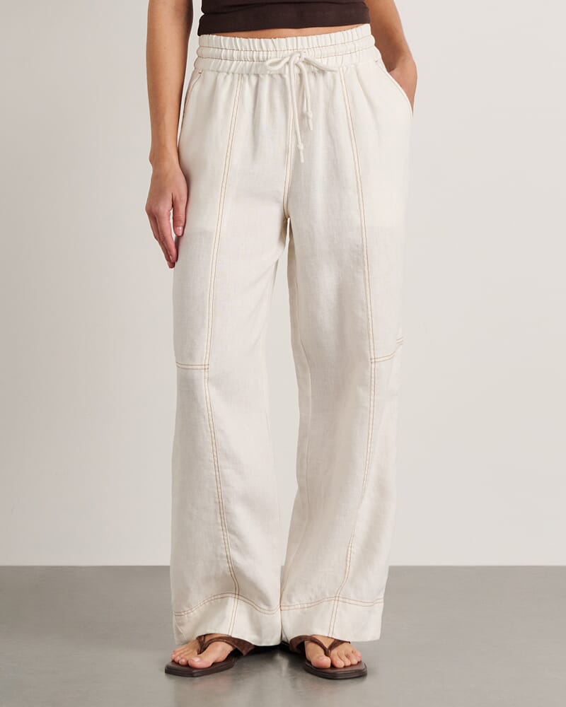 Gigi Relaxed Pant in WHITE