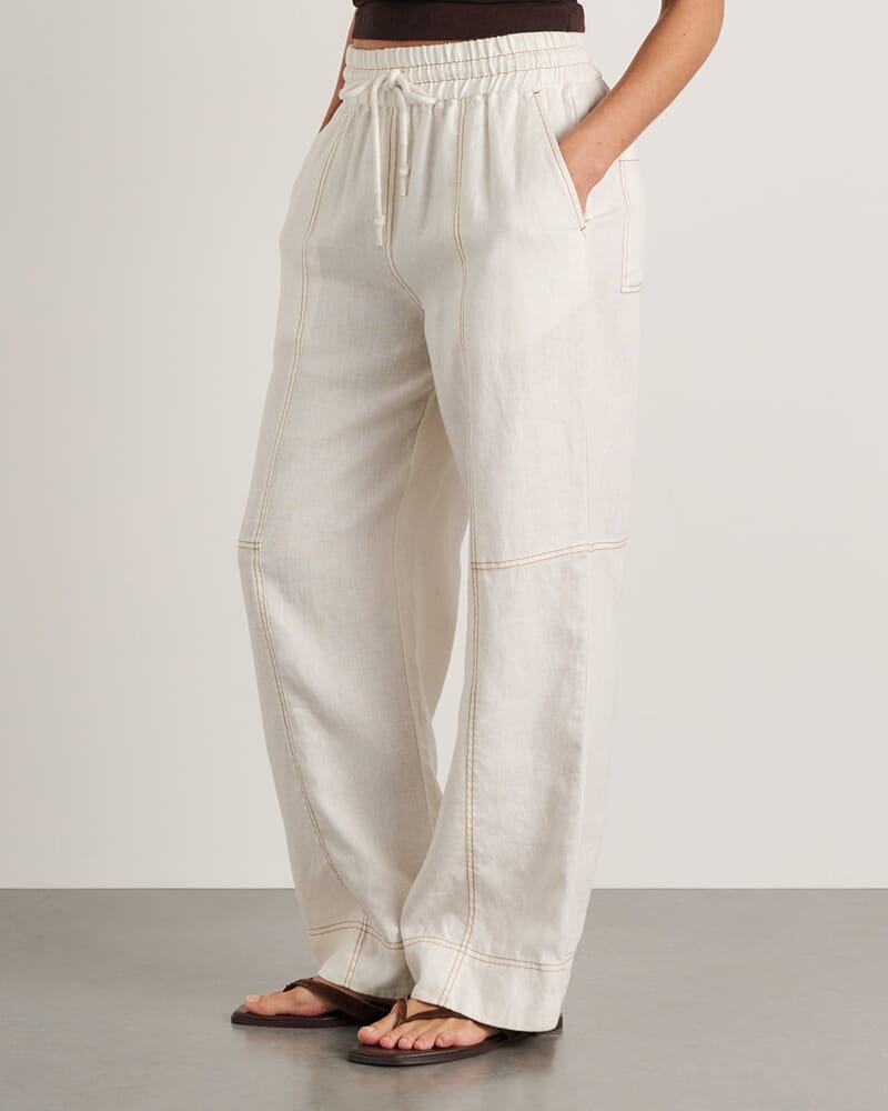 Gigi Relaxed Pant in WHITE