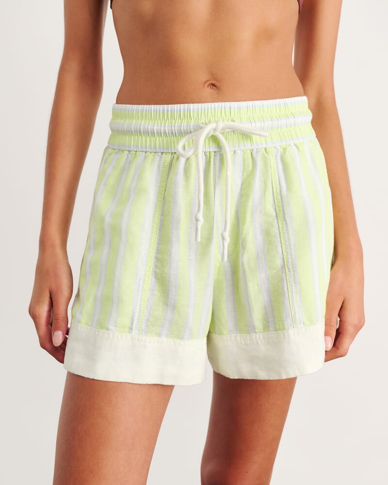 Gigi Stripe Pull On Short in CITRUS