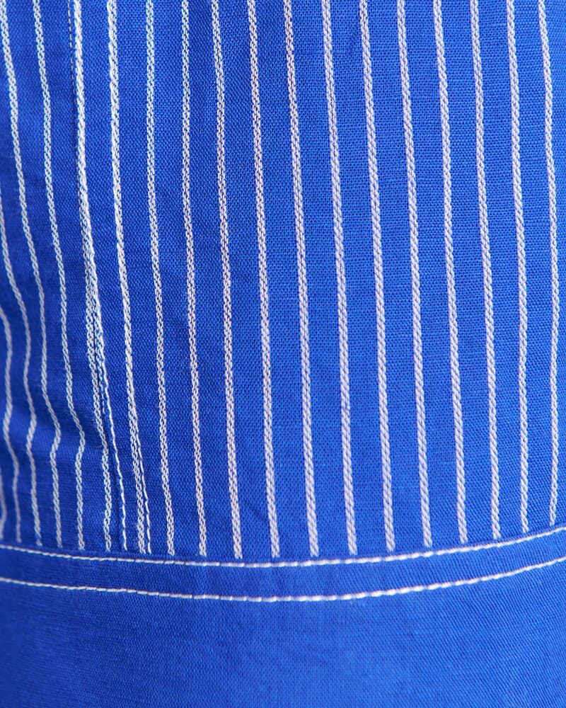 Gigi Stripe Pull On Short in COBALT/WHITE