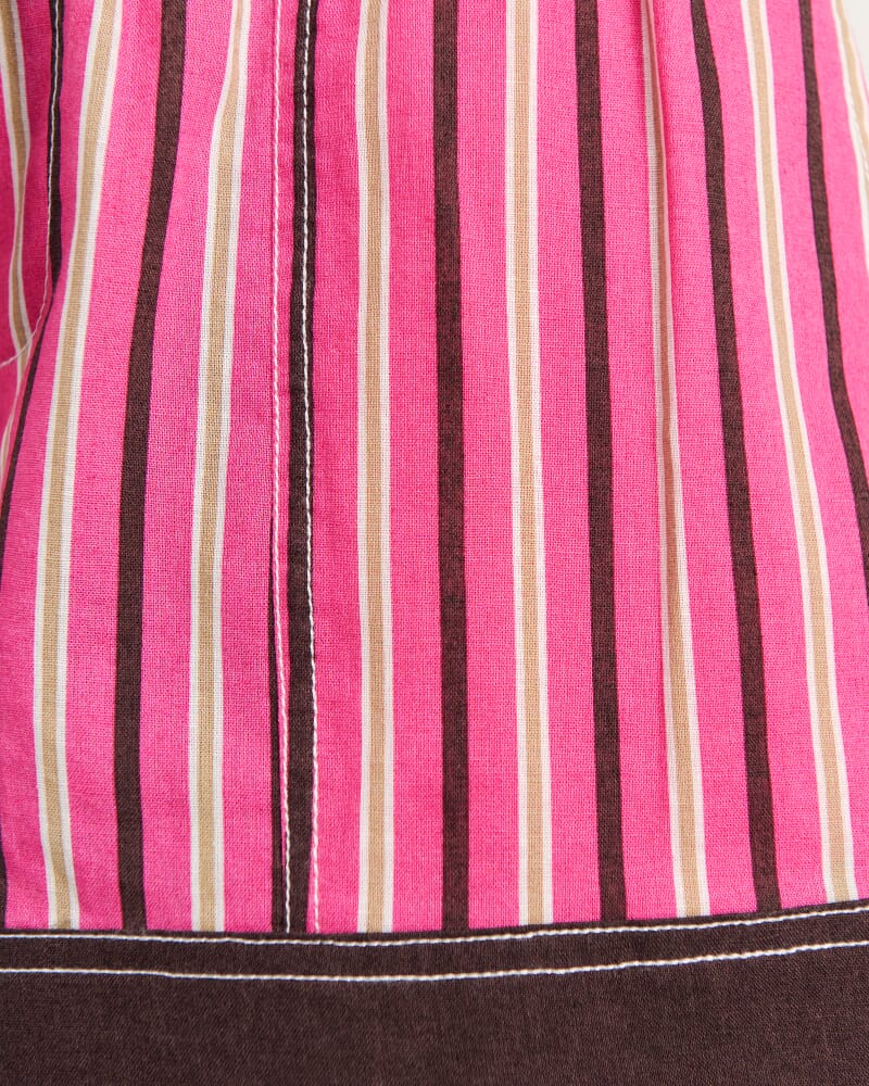 Gigi Stripe Pull On Short in PINK MULTI