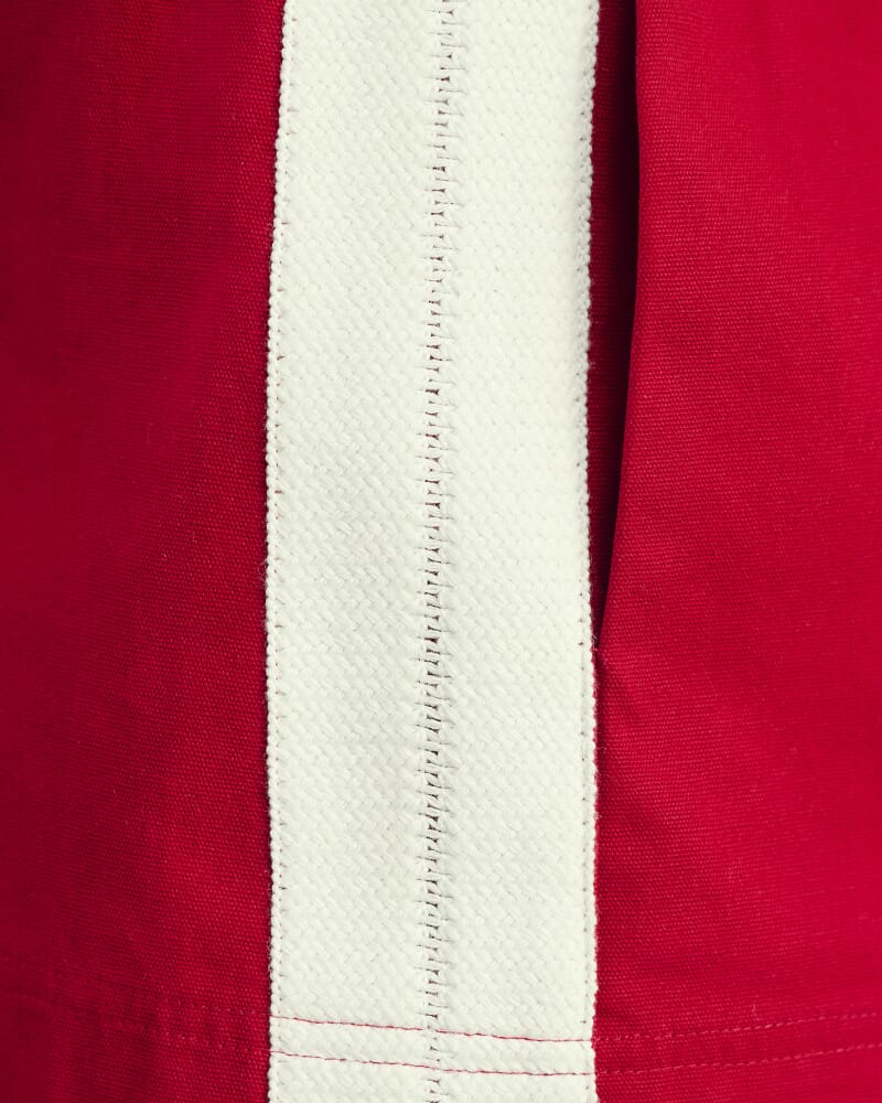 Canvas Contrast Short in DEEP RED