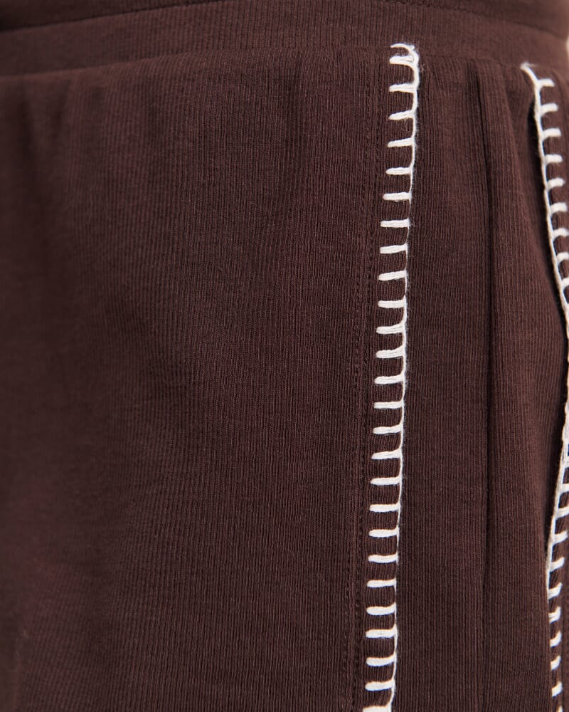 Celina Blanket Stitch Short in DARK CHOCOLATE