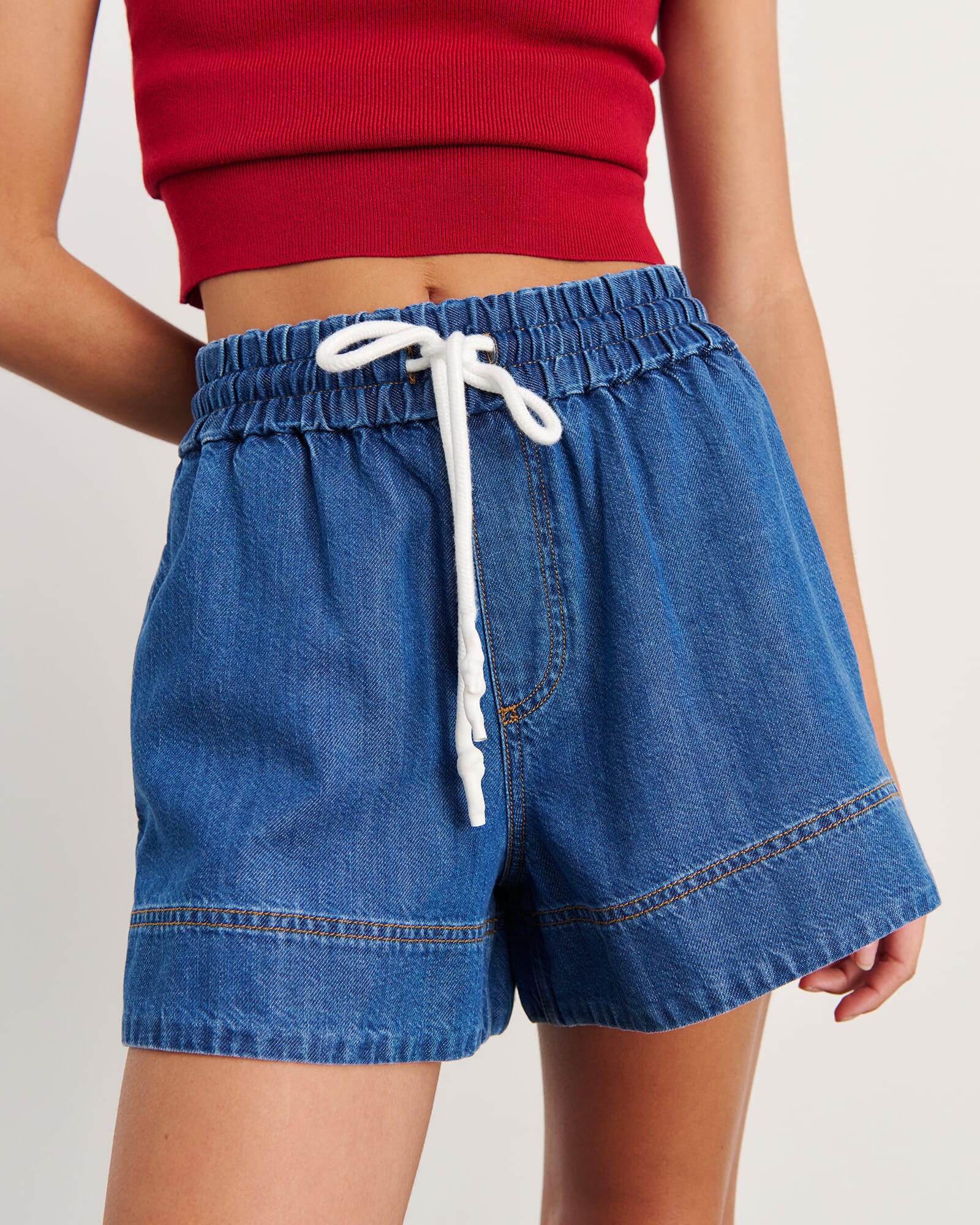 Loe Denim Pull On Short