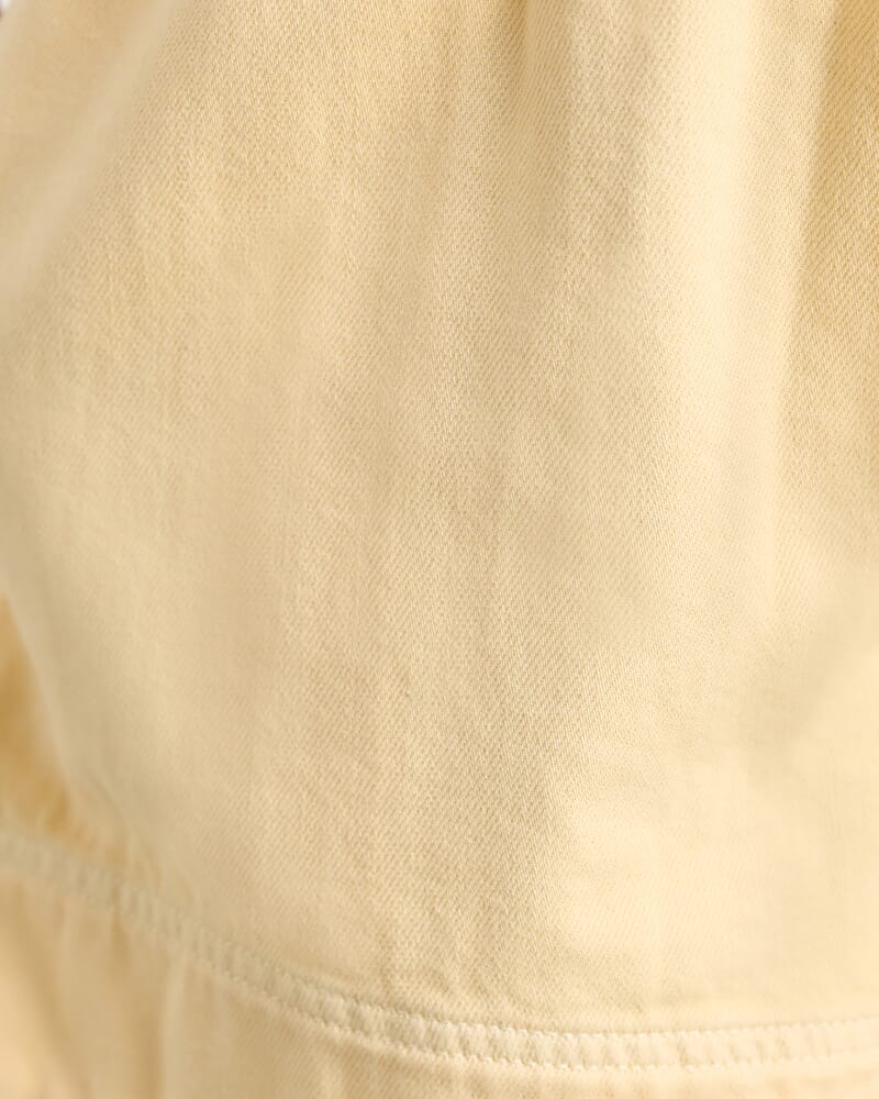 Loe Denim Pull On Short in BUTTER