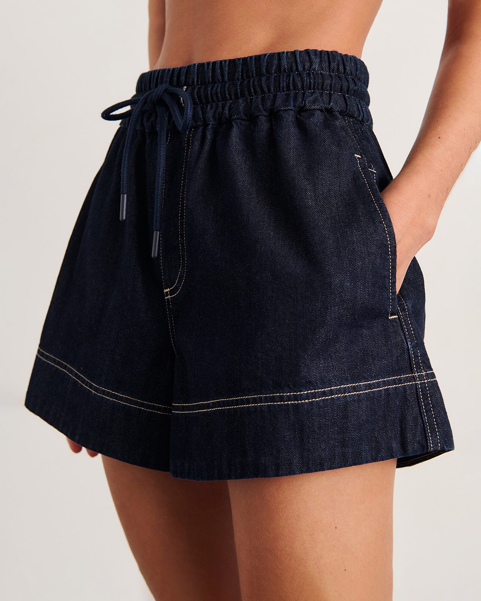 Loe Denim Pull On Short