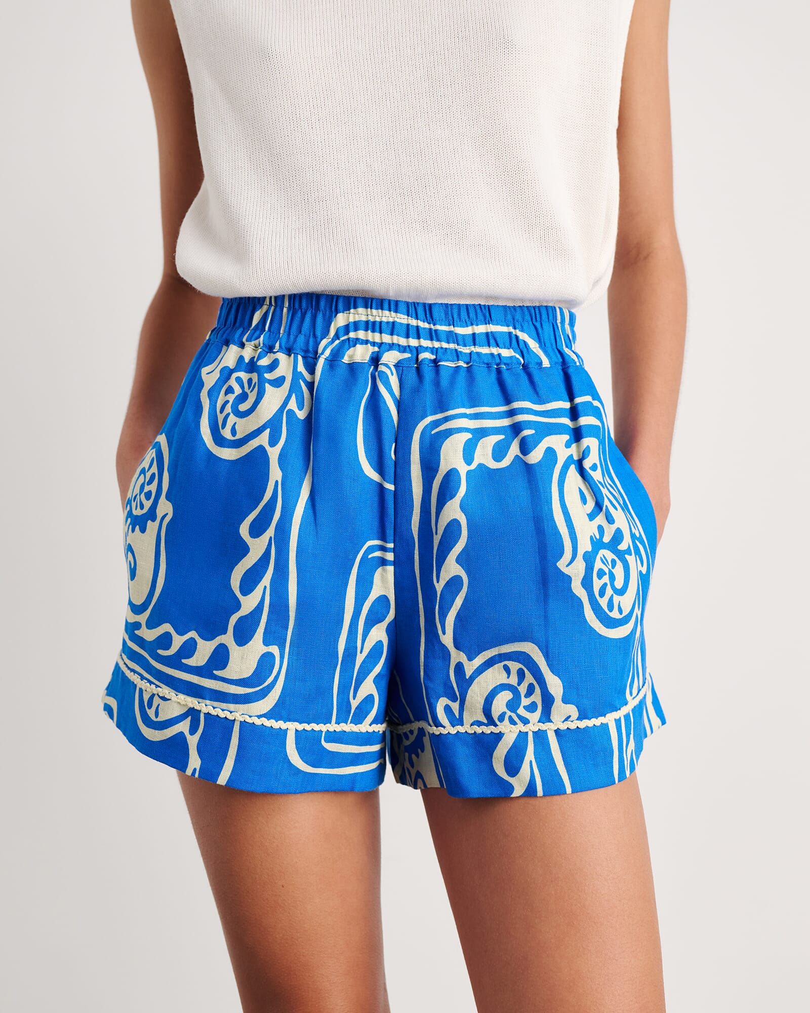 Ceezee Linen Pull On Short