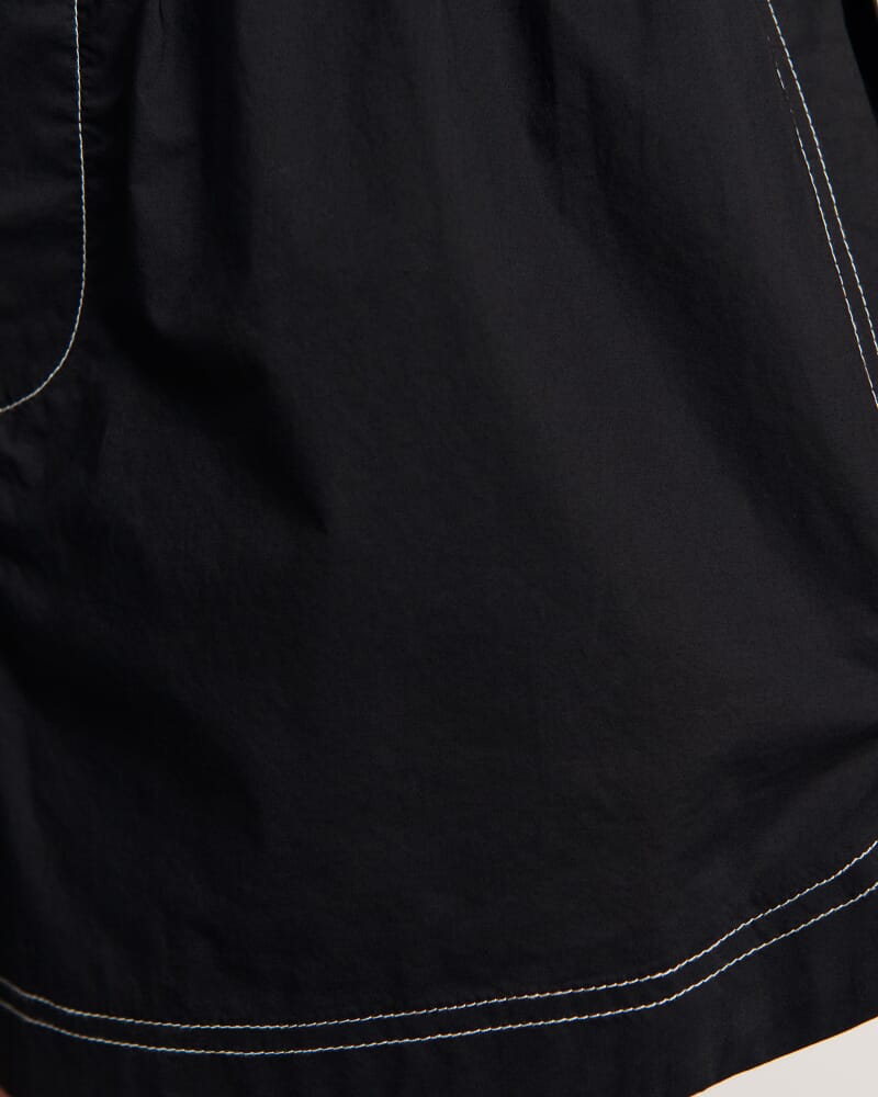 Eden Cotton Relaxed Short in BLACK