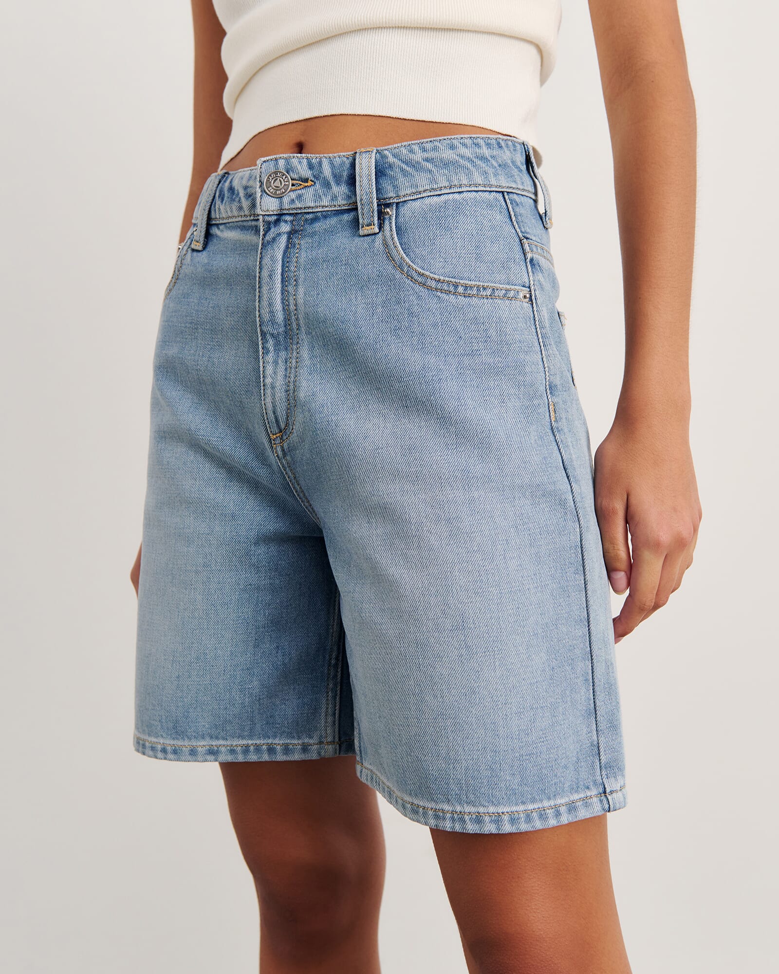 Camron Denim Mid Rise Short