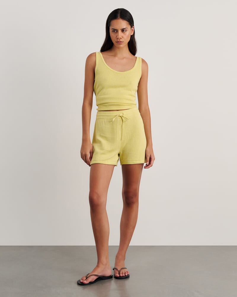 Brita Knit Pull On Short in CITRUS