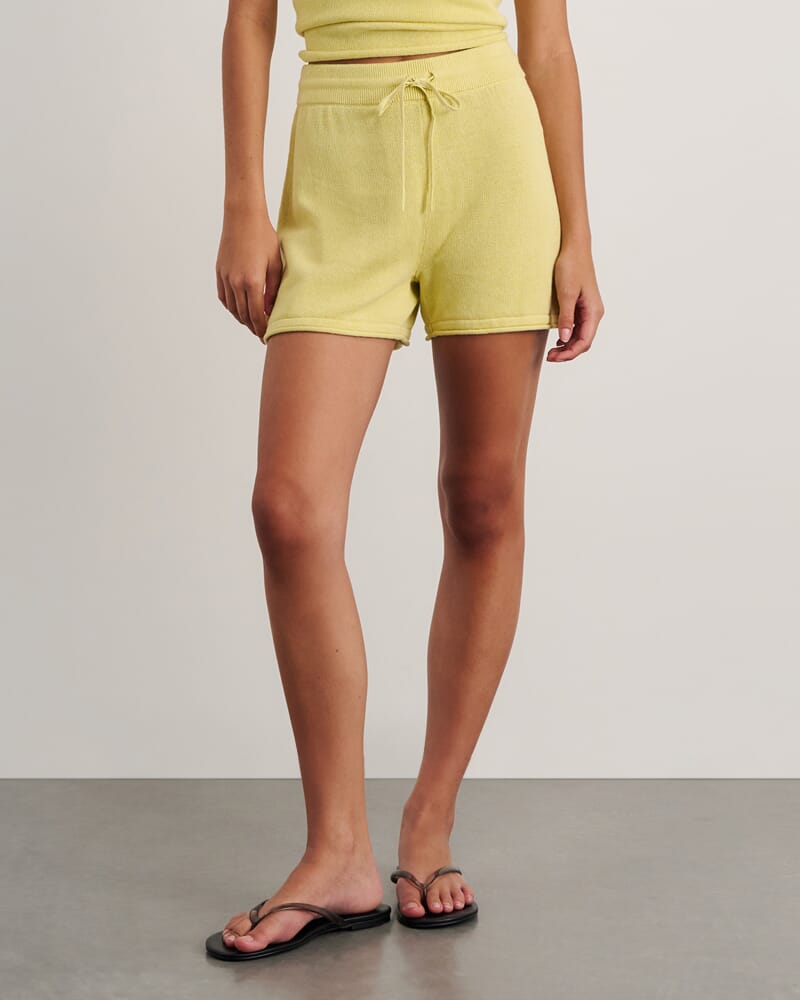 Brita Knit Pull On Short in CITRUS