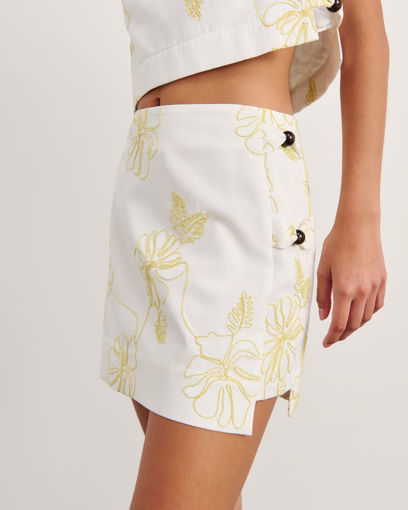 Cornelia Beaded Skirt in CITRUS