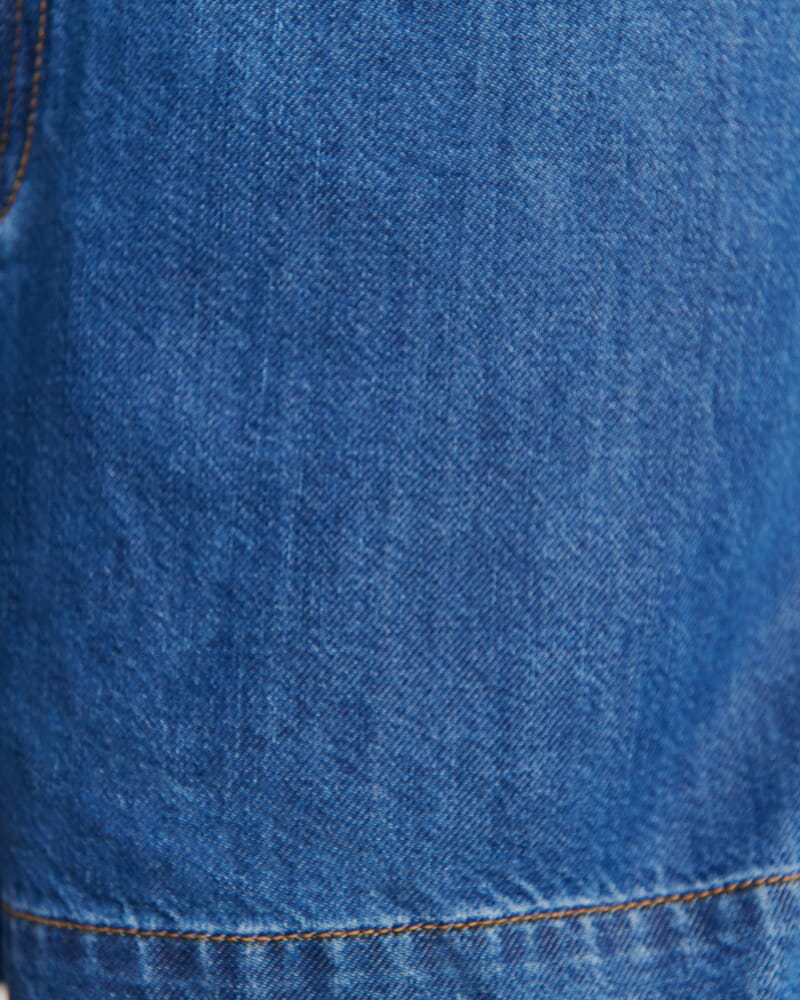 Loe Denim Pull On Skirt in BLUE VINTAGE