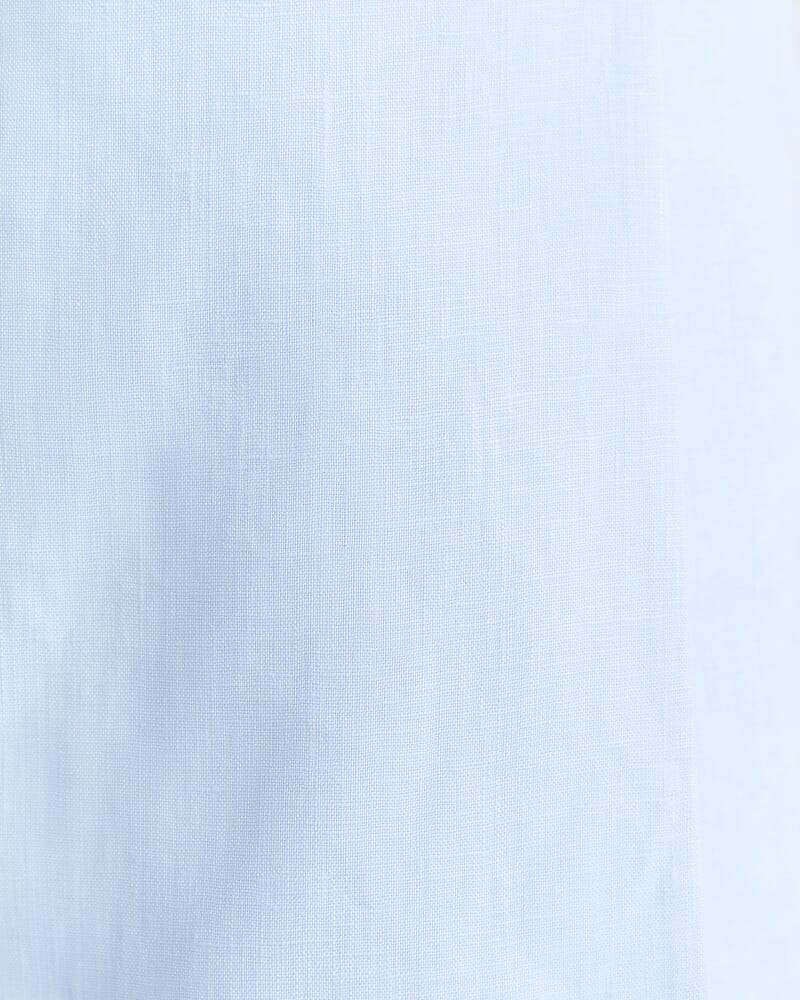 Kayla Linen Wrap Mini Skirt in ICE BLUE