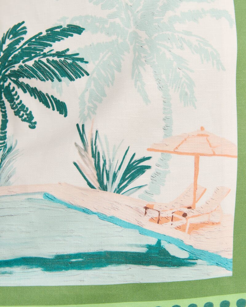 Sunlounger Mini Skirt in IVORY/MOSS