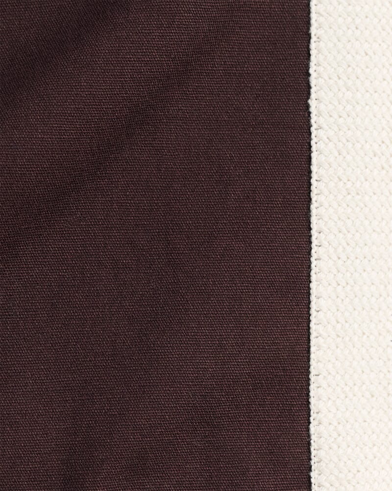 Canvas Wrap Mini Skirt in DARK CHOCOLATE