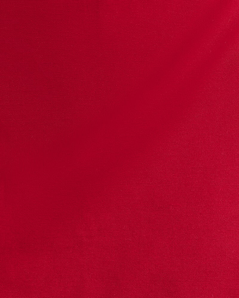 Canvas Wrap Mini Skirt in DEEP RED