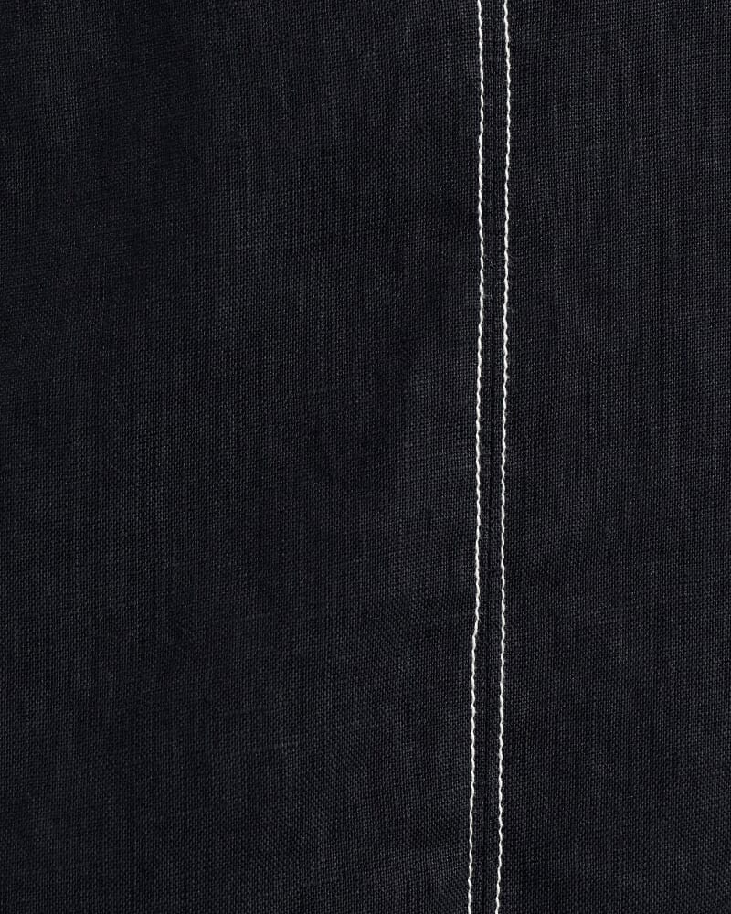 Sabine Linen Maxi Skirt in BLACK