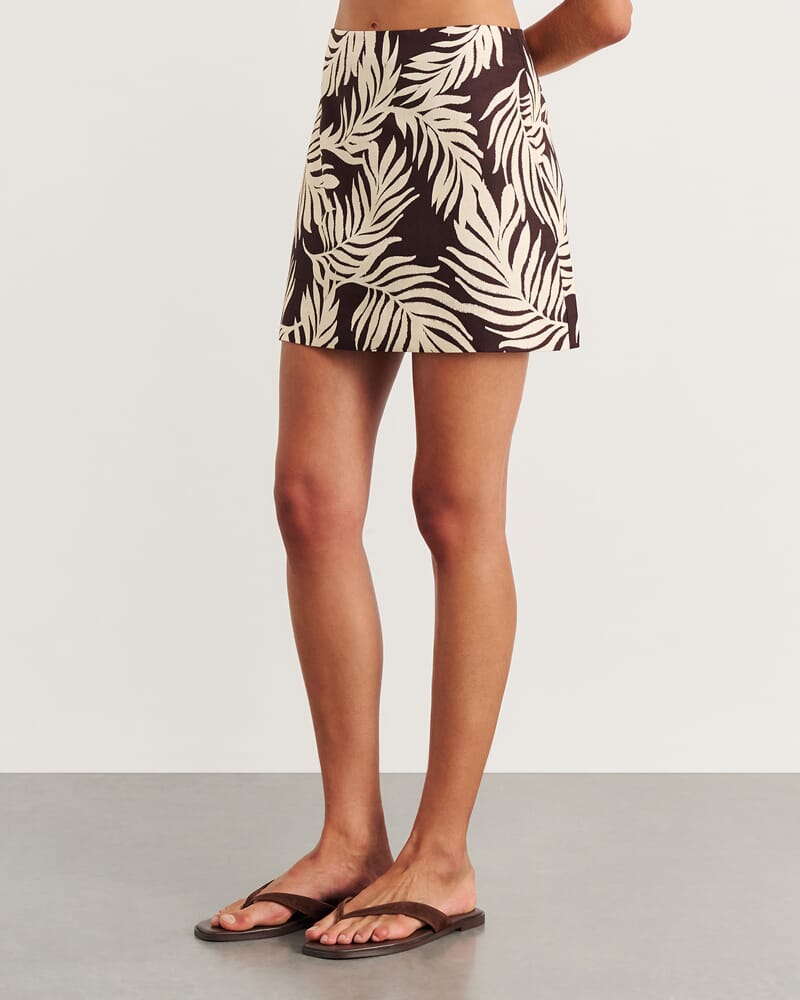 Roam Mini Skirt in NATURAL