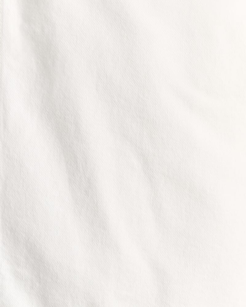 Anais Mini Denim Wrap Skirt in WHITE