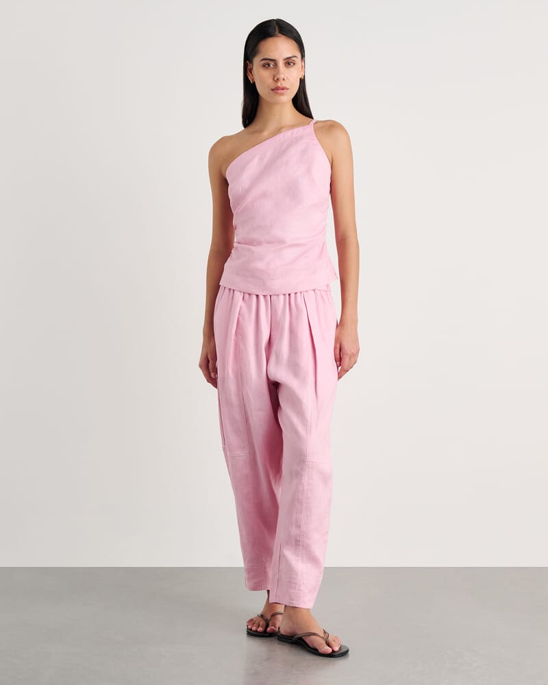 Sabine One Shoulder Top in DUSTY PINK