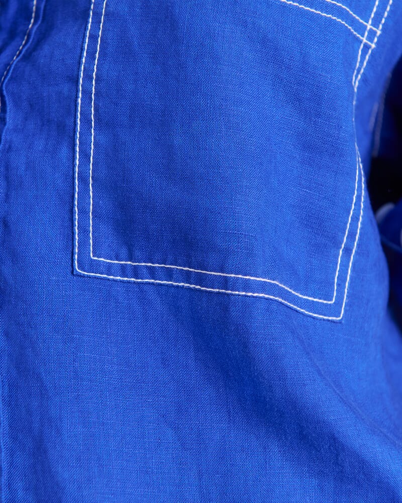 Gigi Long Sleeve Shirt in COBALT