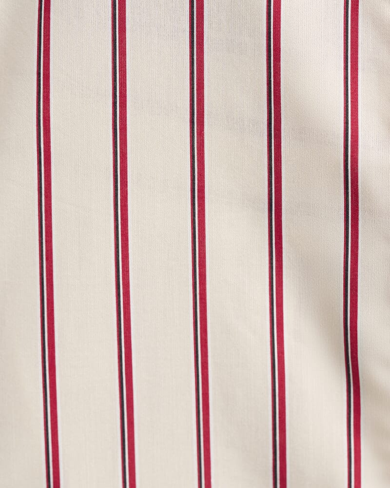 Gigi Poplin Relaxed Shirt in RED/WHITE