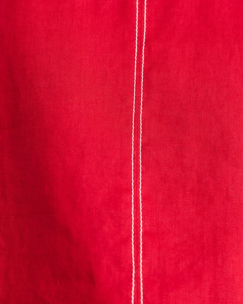 Sabine Linen Scoop Cami in DEEP RED