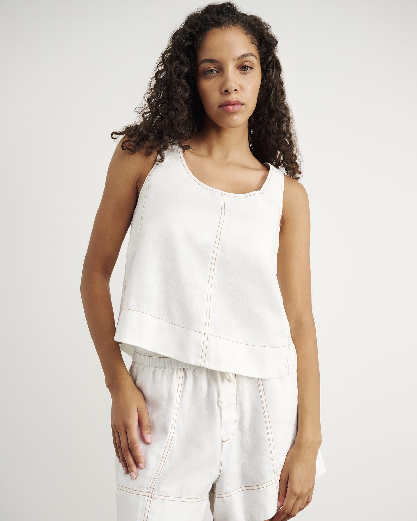 Sabine Linen Scoop Cami