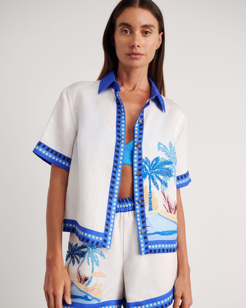 Sunlounger Short Sleeve Shirt in BLUE/YELLOW