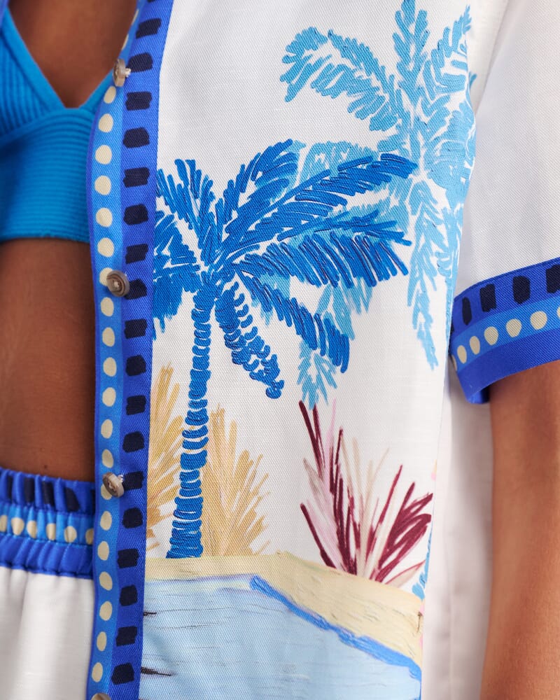 Sunlounger Short Sleeve Shirt in BLUE/YELLOW