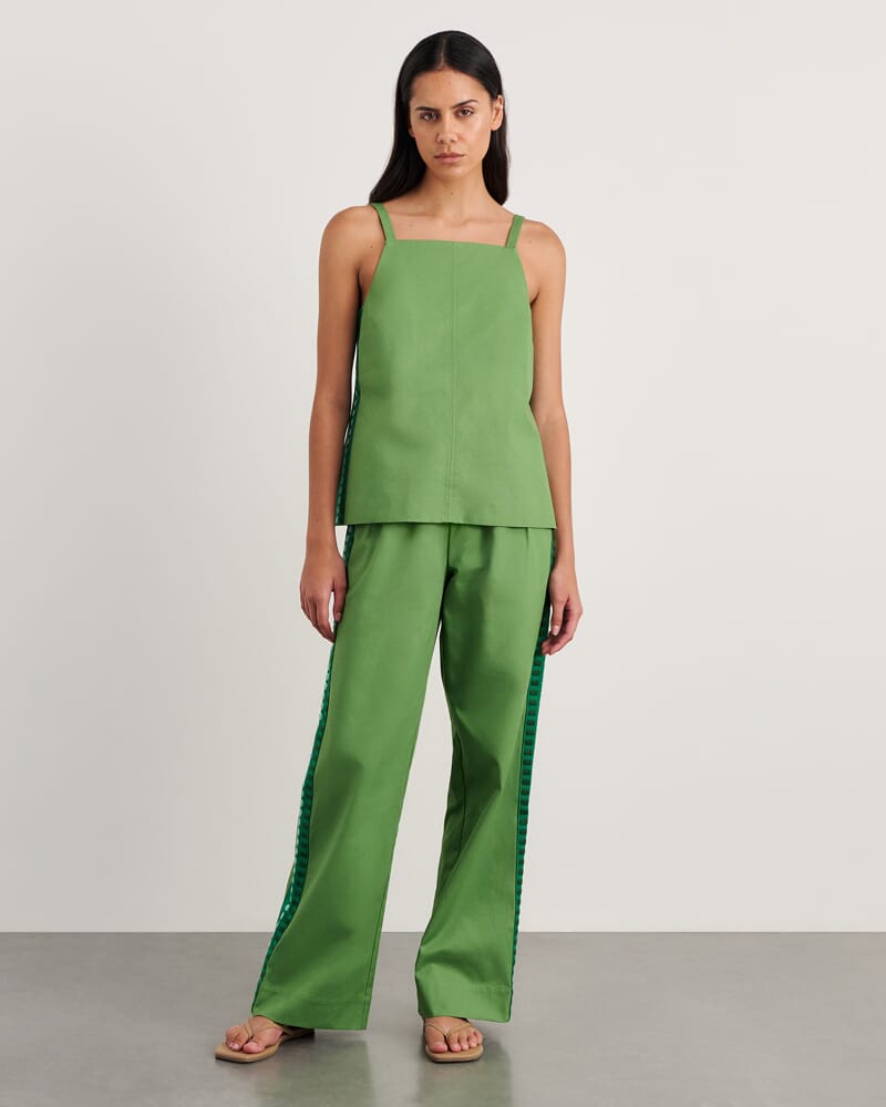 Canvas Contrast Cami in GREEN MULTI