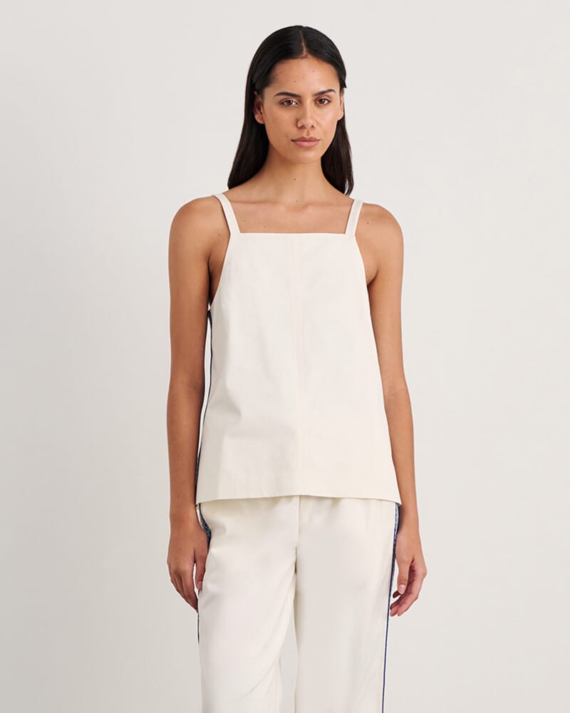 Canvas Contrast Cami in MILK