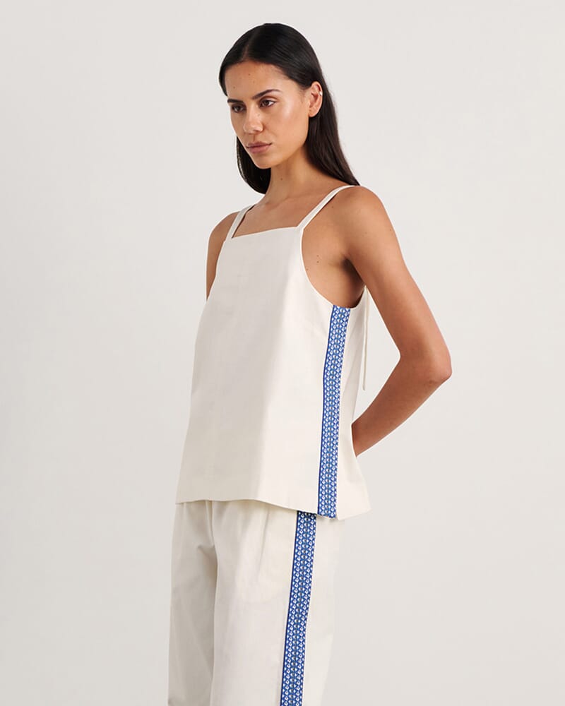 Canvas Contrast Cami in MILK