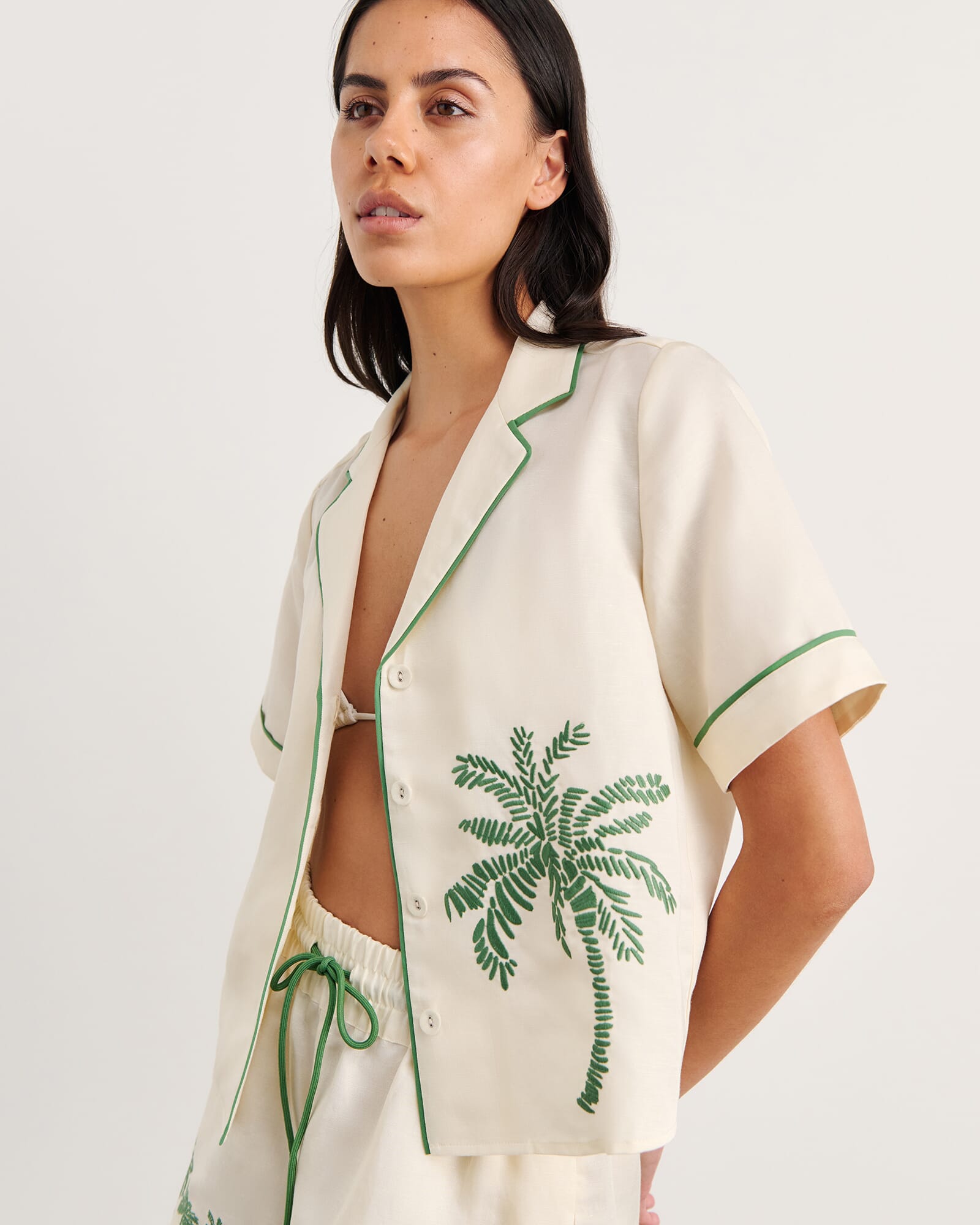 Palm Embroidered Shirt