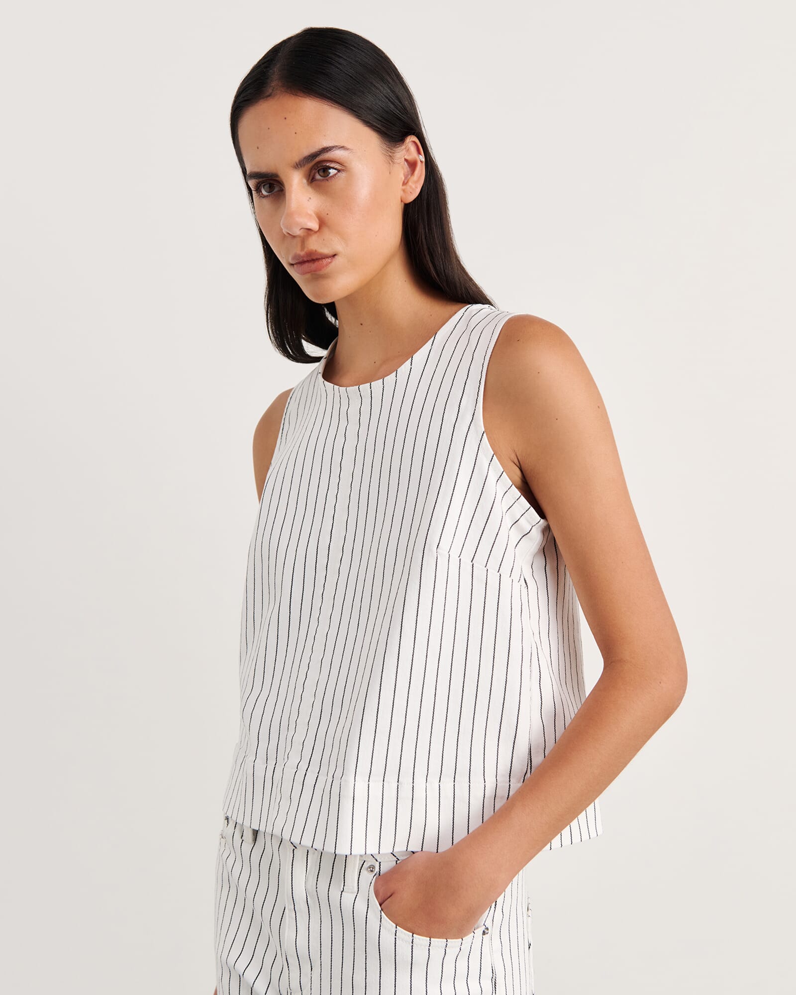 Billie Stripe Denim Top