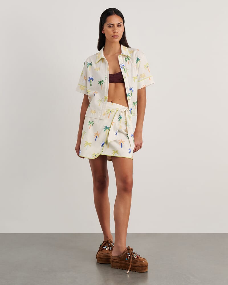 Palm Resort Shirt in IVORY/MULTI