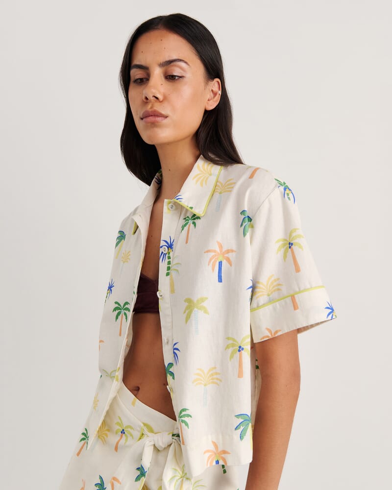 Palm Resort Shirt in IVORY/MULTI